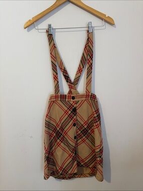 Plaid Overall Skirt